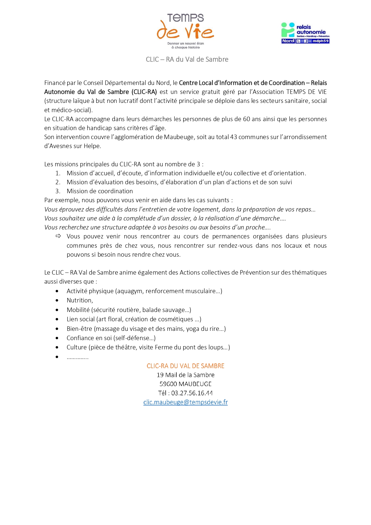 CLIC VAL DE SAMBRE 2025