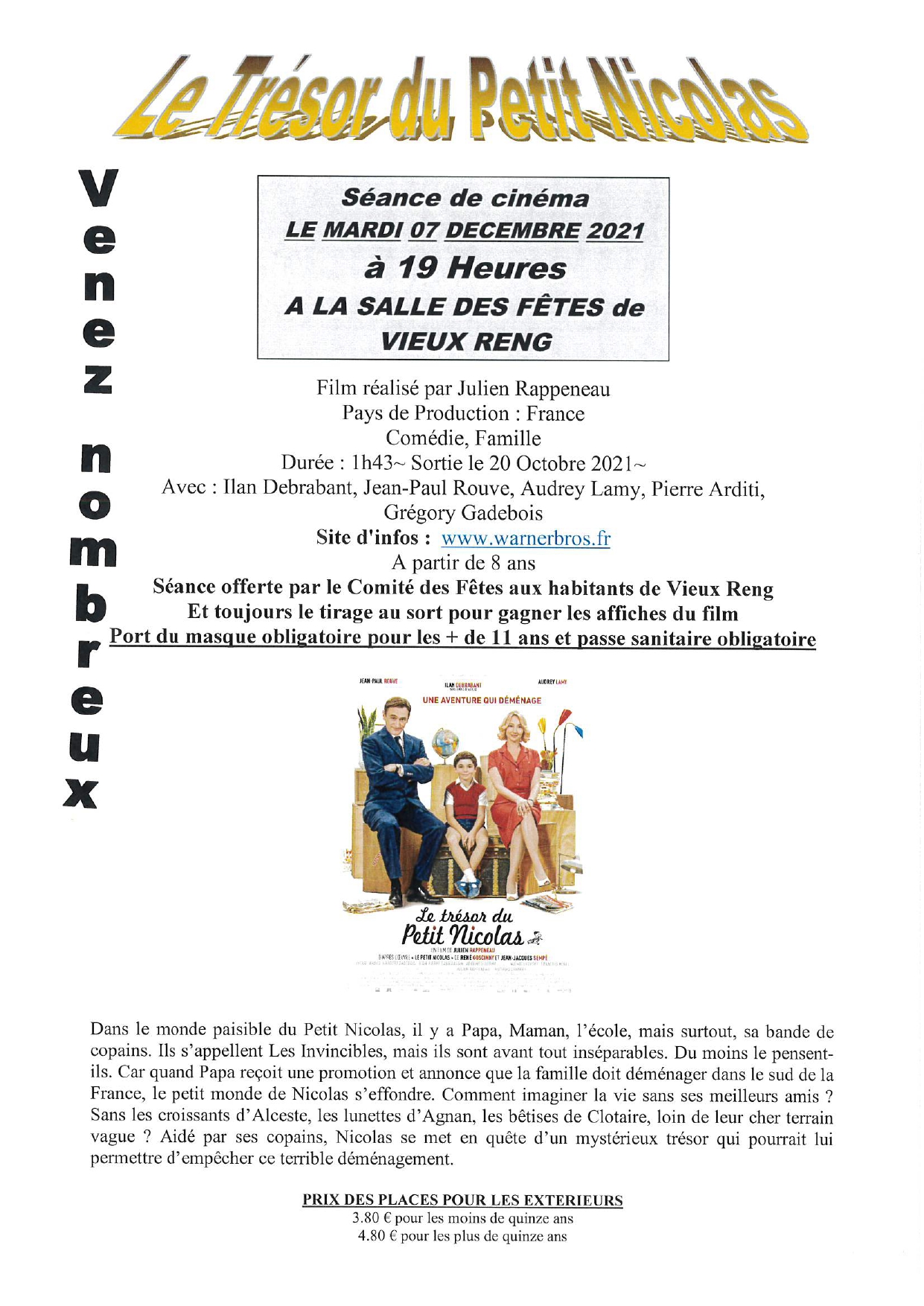 CINEMA 071221 LE TRESOR DU PETIT NICOLAS